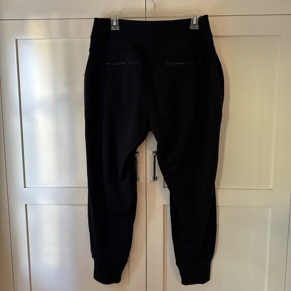 Athleta Venice Joggers Size L Black High Rise Nylon Stretch Athleisure - Picture 7 of 13